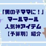 「男の子ママに贈りたい！」マールマール人気神アイテム【予算別】紹介