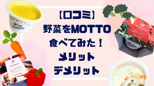 【口コミ】野菜をMOTTO食べてみたレポ！メリットデメリットも！